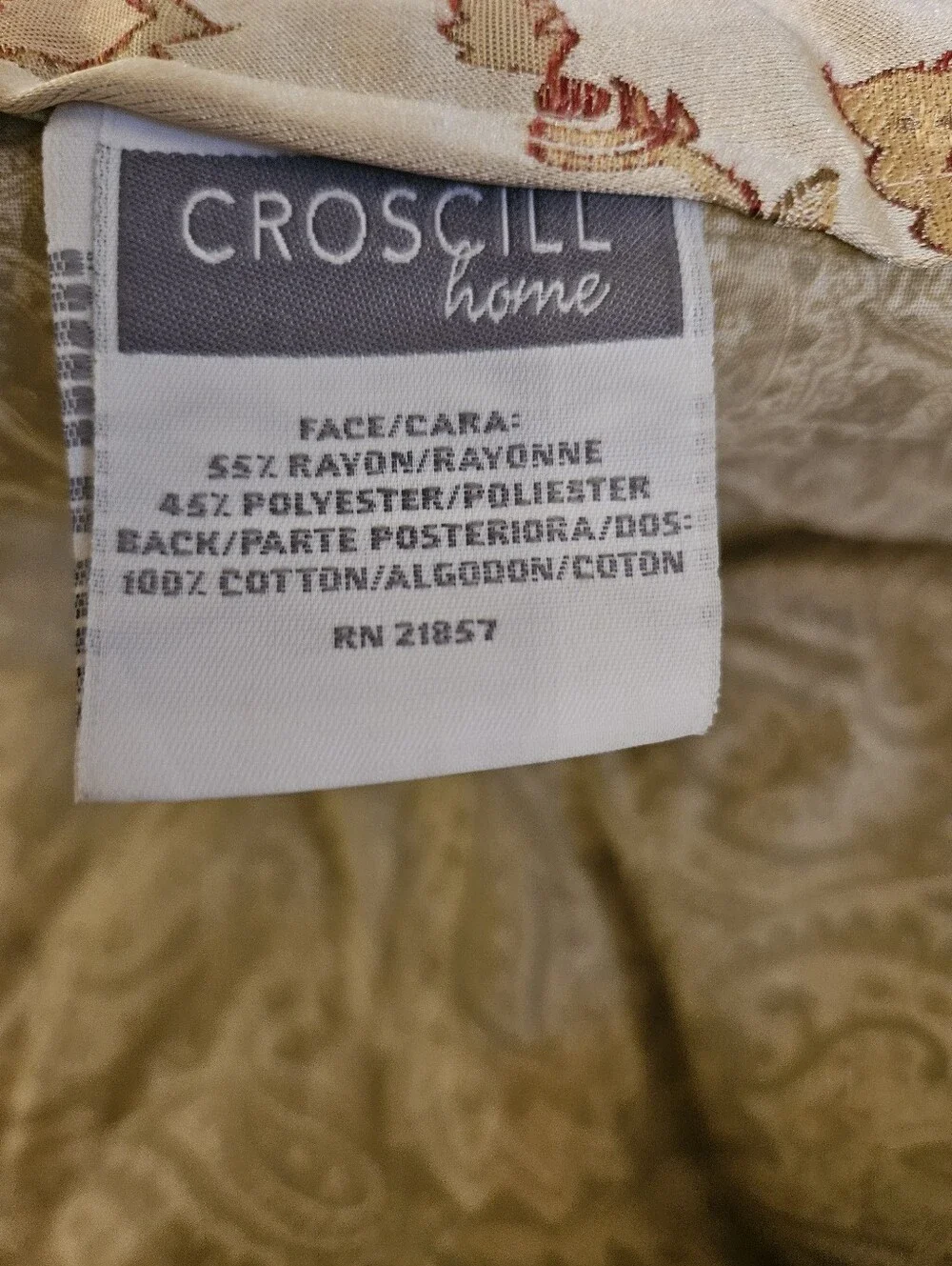 Croscill Queen Comforter Jacobean Floral with Matching Shams and Valance